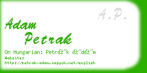 adam petrak business card